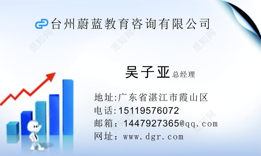 教育教育咨詢(xún)公司名片圖片下載 - 覓知網(wǎng)